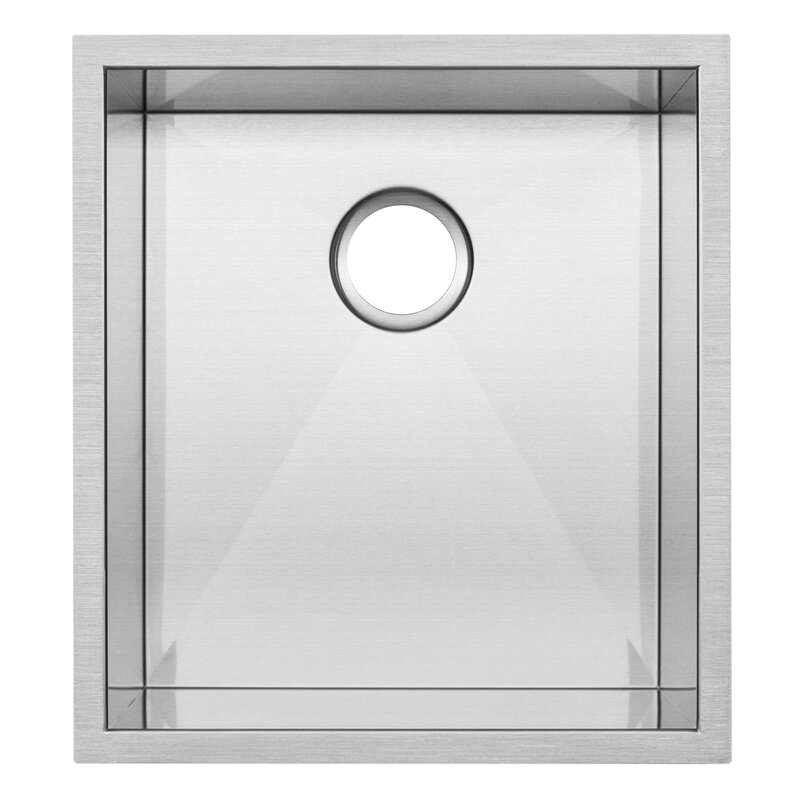 Pacific Series 20.5'' L Undermount Single Bowl Stainless Steel Kitchen Sink 